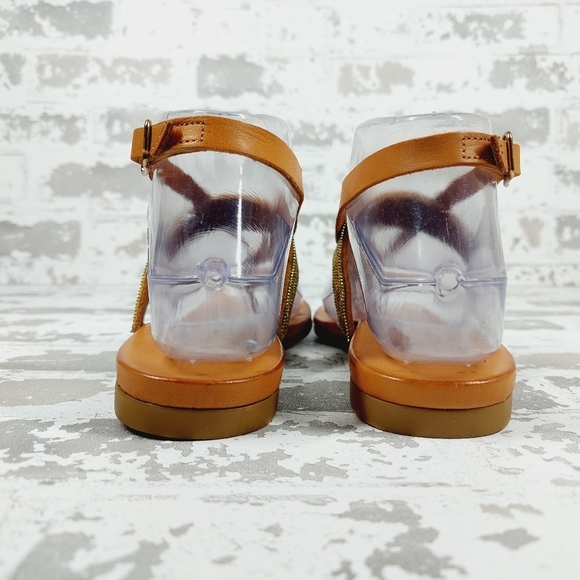 NEW Inuovo Brown Leather Sling Back Buckle Strap Summer Thong Sandals M824 - Picture 6 of 11